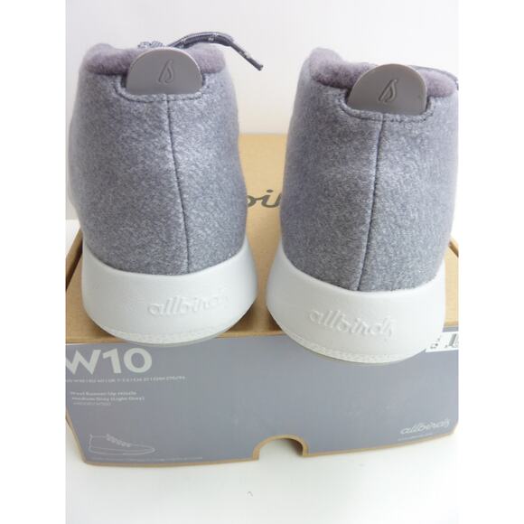 New Women Allbirds Wool Runner-Up Mizzle Light Grey W10 - Picture 4 of 7